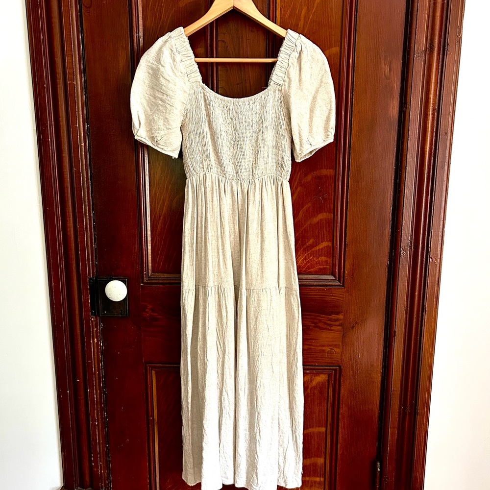 Oak + Fort Puff Sleeve Dress